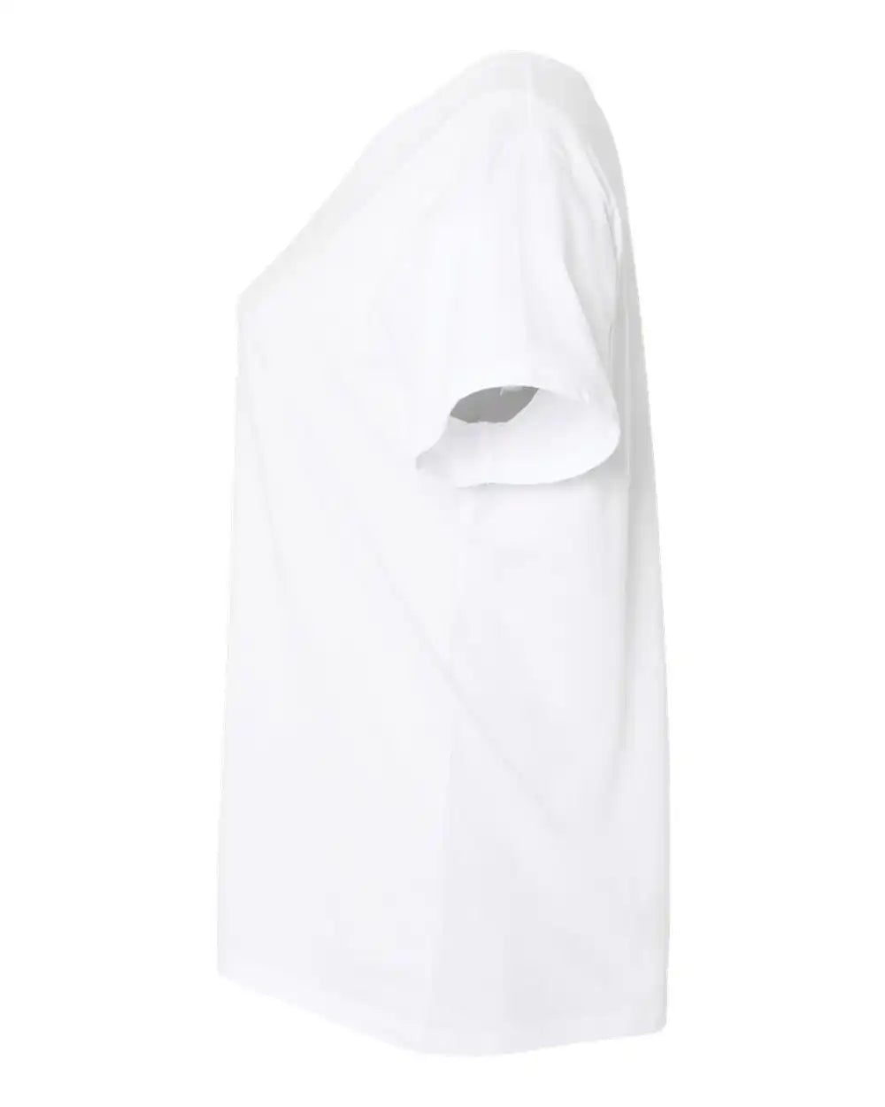 Lat 3817 Curvy Collection Women’s Fine Jersey V-neck Tee - Blended White