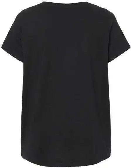 Lat 3817 Curvy Collection Women’s Fine Jersey v Neck Tee Blended Black