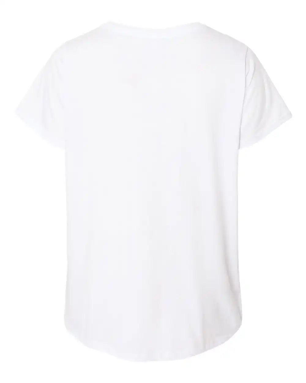Lat 3817 Curvy Collection Women’s Fine Jersey V-neck Tee - Blended White - 1 - 14/16