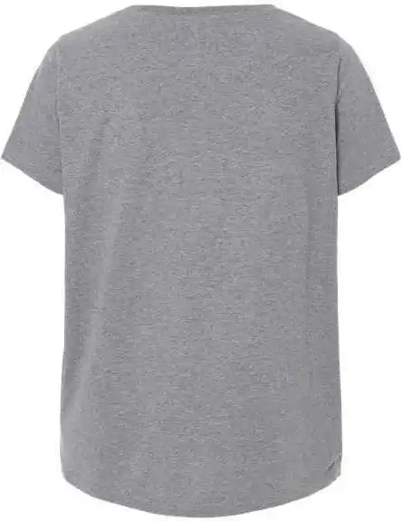 Lat 3817 Curvy Collection Women’s Fine Jersey v Neck Tee Granite Heather