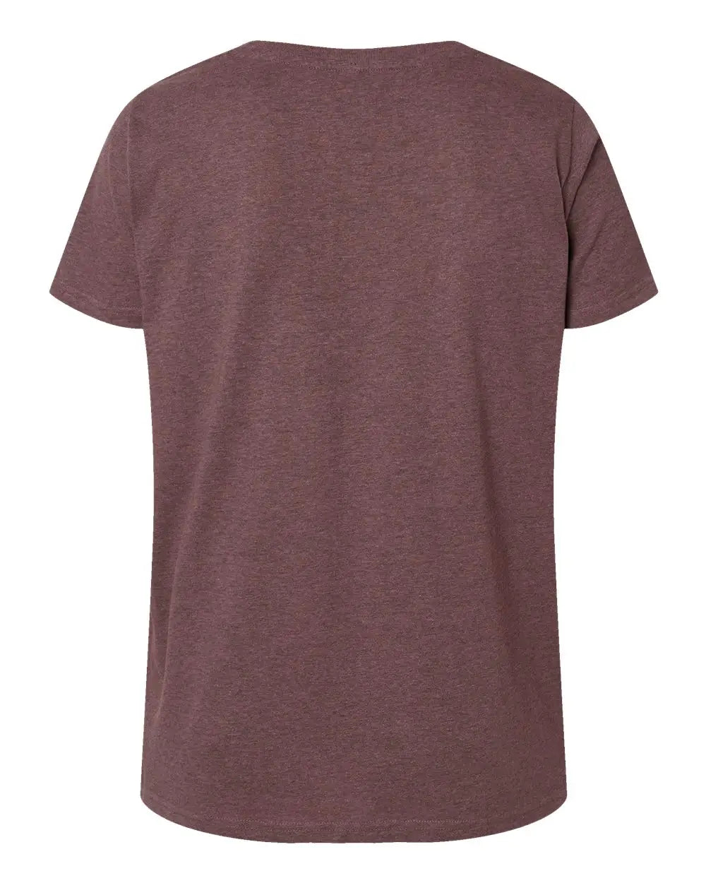 Lat 3817 Curvy Collection Women’s Fine Jersey V-neck Tee - Sangria Blackout