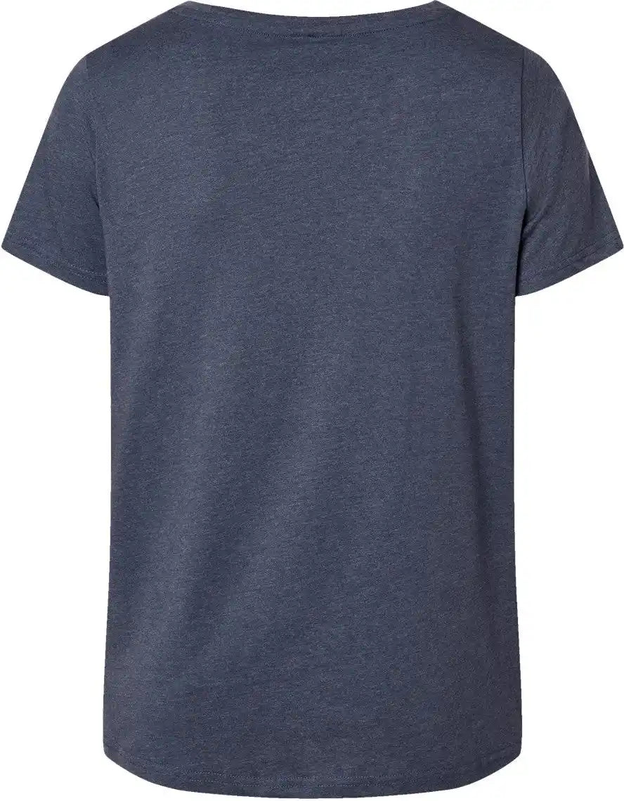 Lat 3817 Curvy Collection Women’s Fine Jersey V-neck Tee - Vintage Denim - 1 - 14/16