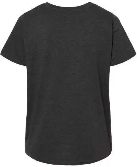 Lat 3817 Curvy Collection Women’s Fine Jersey v Neck Tee Vintage Smoke
