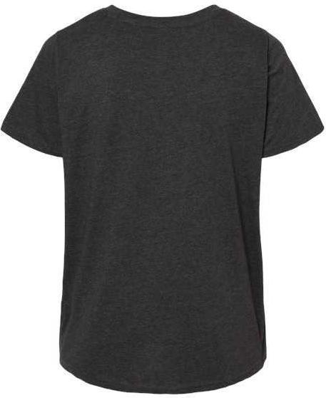 Lat 3817 Curvy Collection Women’s Fine Jersey V-neck Tee - Vintage Smoke