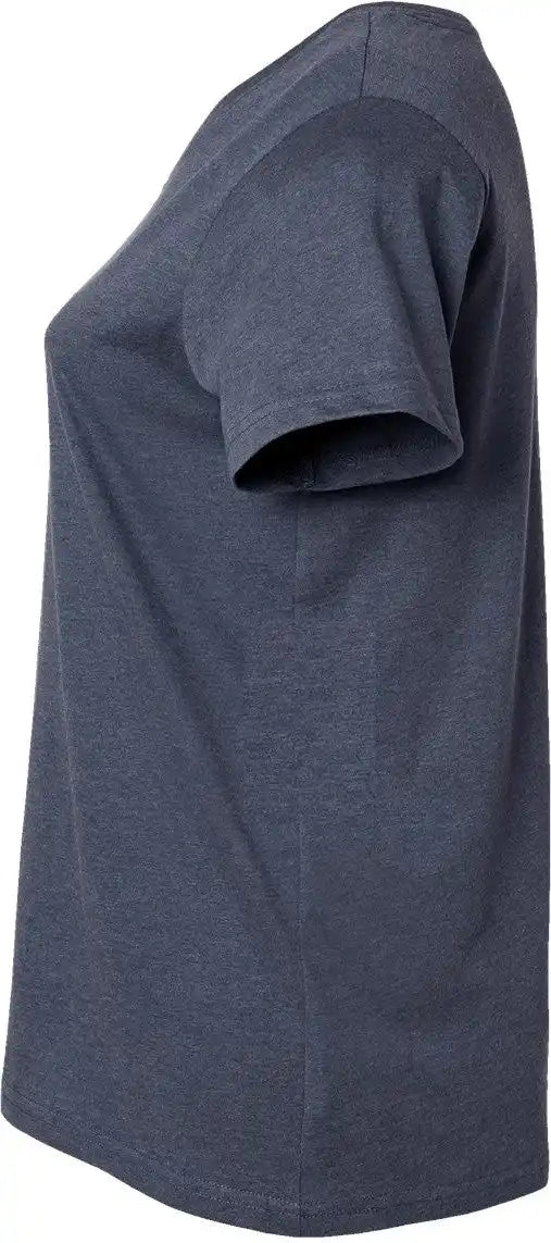 Lat 3817 Curvy Collection Women’s Fine Jersey V-neck Tee - Vintage Denim