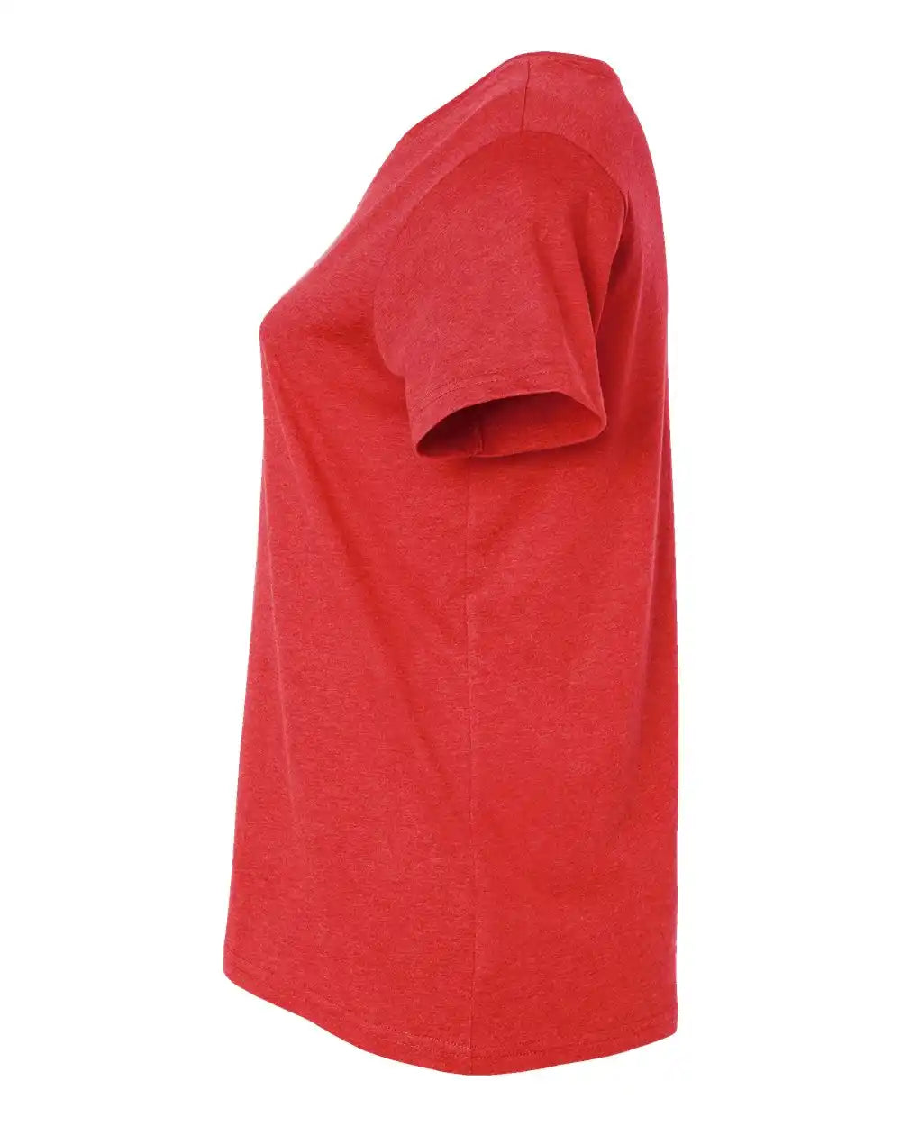 Lat 3817 Curvy Collection Women’s Fine Jersey V-neck Tee - Vintage Red