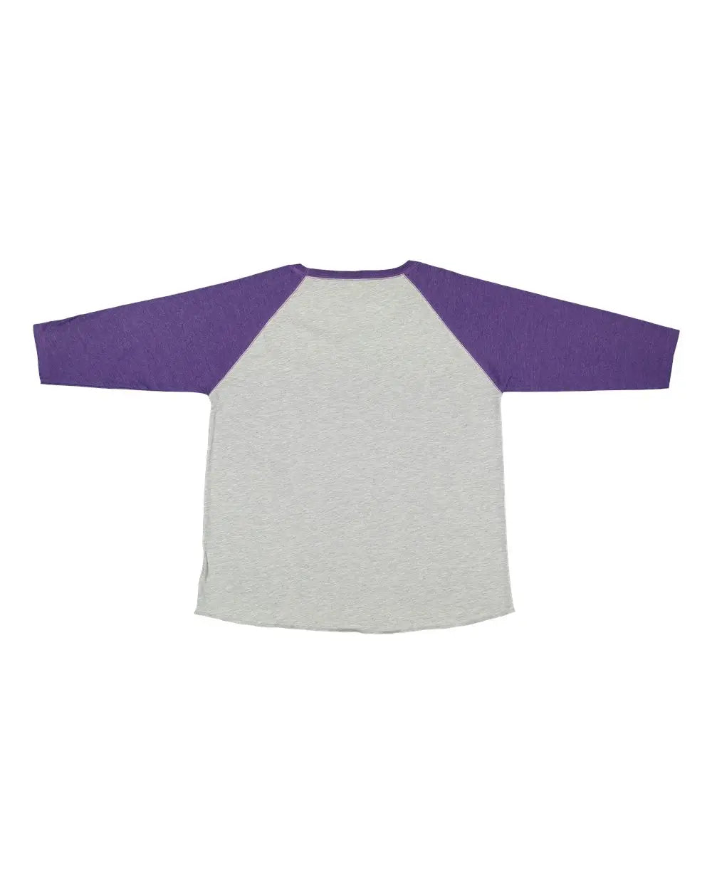 Lat 3830 Curvy Collection Women’s Baseball Three-quarter Sleeve Tee - Vintage Heather Purple - 1 - 14/16