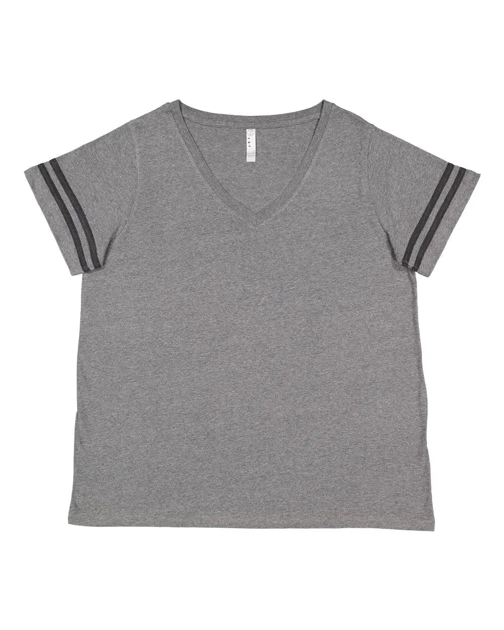Lat 3837 Curvy Collection Women’s Vintage Football T-shirt - Granite Heather Smoke - Dark Gray / 1 - 14/16