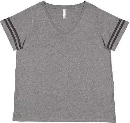 Lat 3837 Curvy Collection Women’s Vintage Football t Shirt Granite Heather Smoke