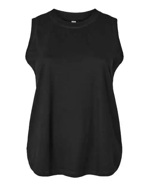 Lat 3892 Women’s Curvy Relaxed Fine Jersey Tank Black