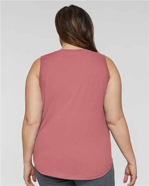 Lat 3892 Women’s Curvy Relaxed Fine Jersey Tank - Mauvelous