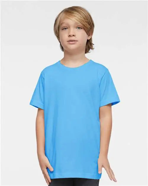Lat 6101 Youth Fine Jersey Tee - Aqua