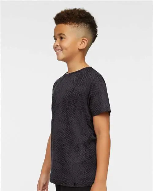 Lat 6101 Youth Fine Jersey Tee - Black Reptile
