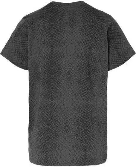 Lat 6101 Youth Fine Jersey Tee - Black Reptile