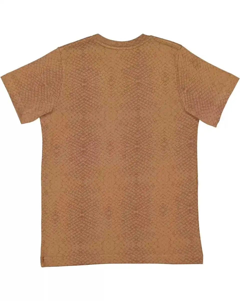 Lat 6101 Youth Fine Jersey Tee - Brown Reptile