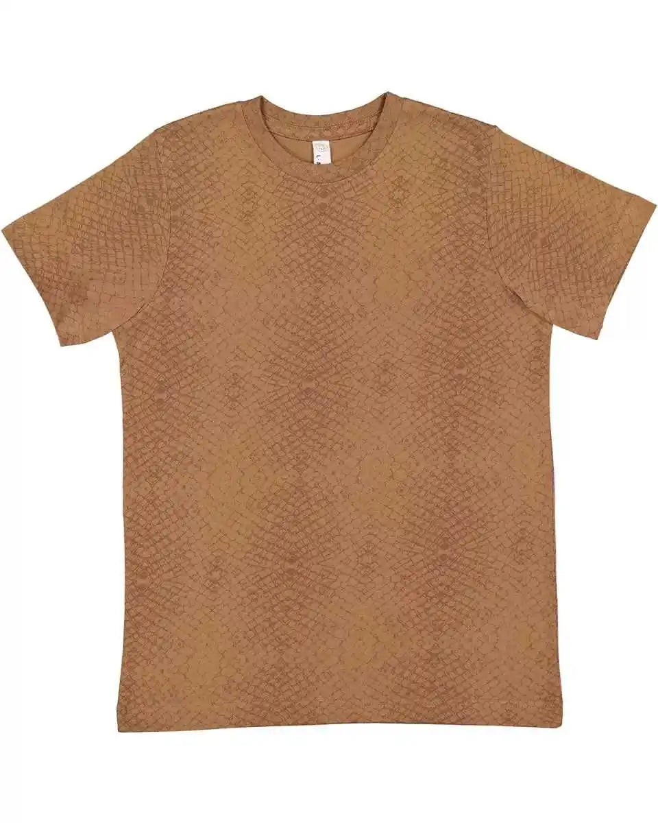 Lat 6101 Youth Fine Jersey Tee - Brown Reptile