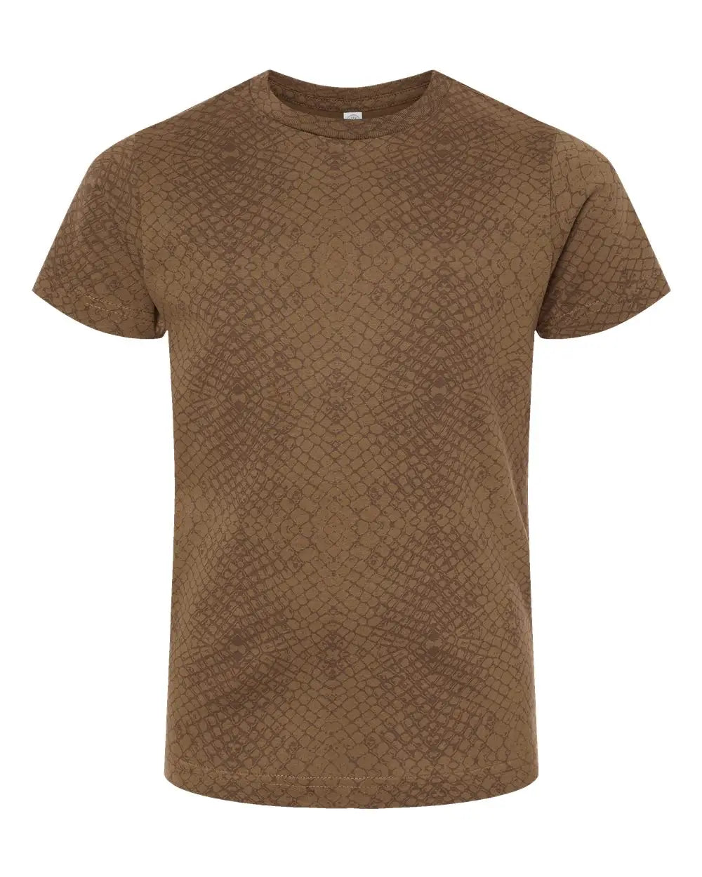 Lat 6101 Youth Fine Jersey Tee - Brown Reptile - Xs