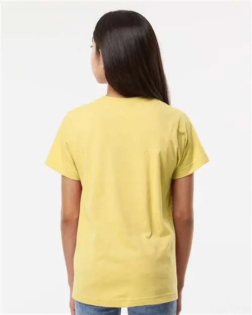 Lat 6101 Youth Fine Jersey Tee - Butter