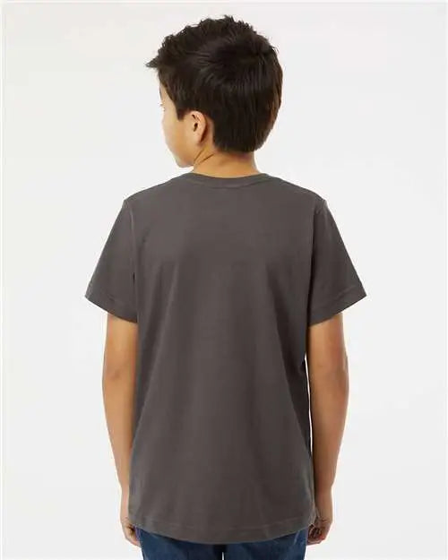 Lat 6101 Youth Fine Jersey Tee - Charcoal