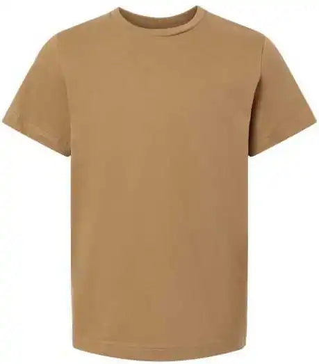 Lat 6101 Youth Fine Jersey Tee Coyote Brown