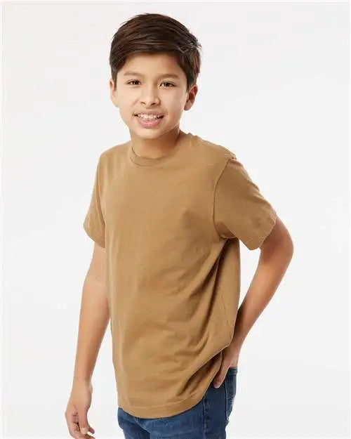 Lat 6101 Youth Fine Jersey Tee - Coyote Brown
