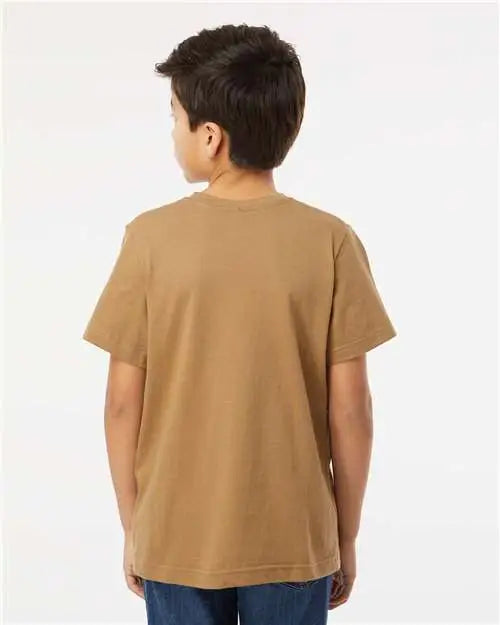 Lat 6101 Youth Fine Jersey Tee - Coyote Brown