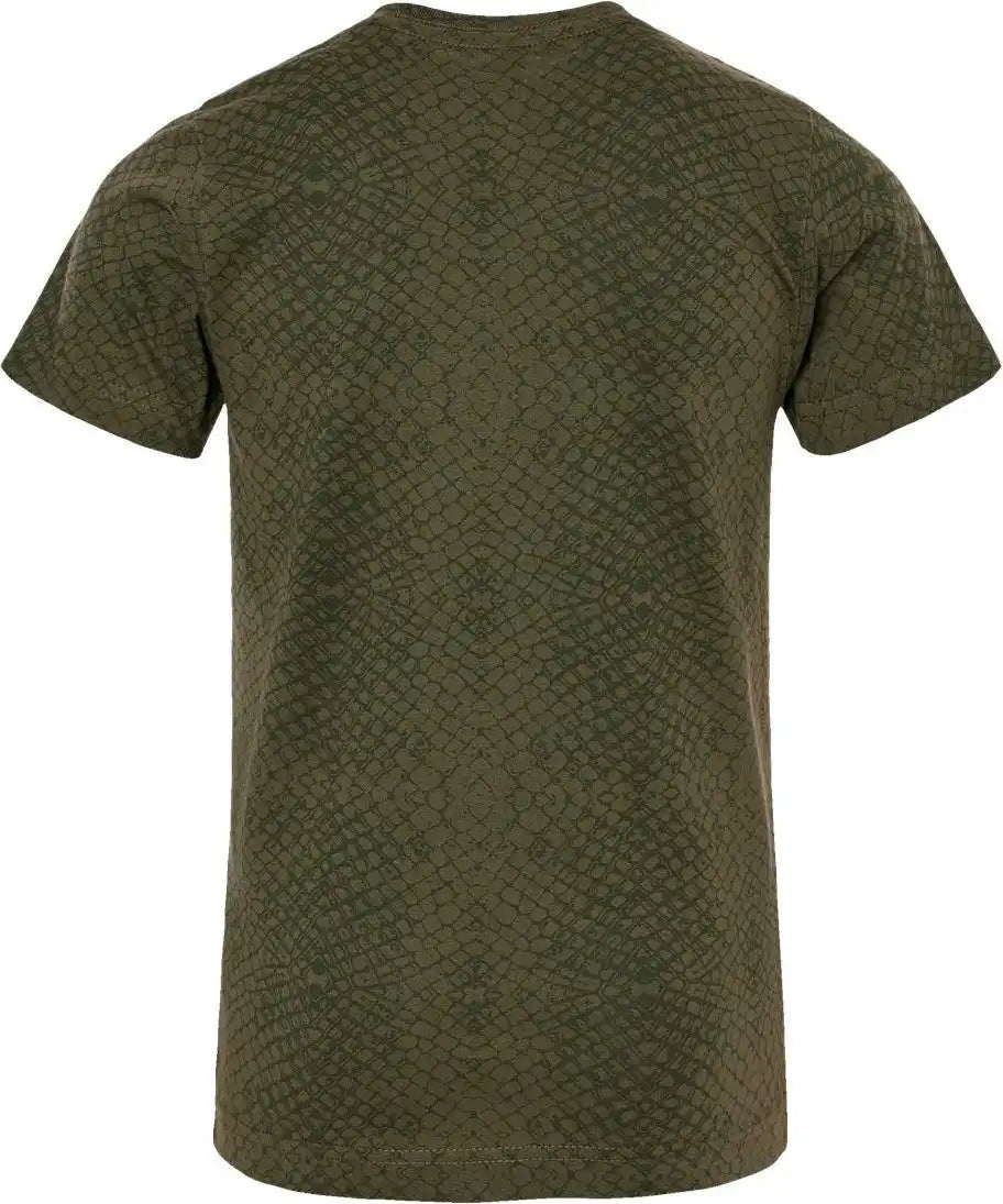 Lat 6101 Youth Fine Jersey Tee - Green Reptile - Xs