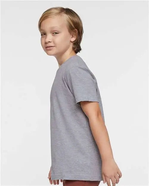 Lat 6101 Youth Fine Jersey Tee - Heather