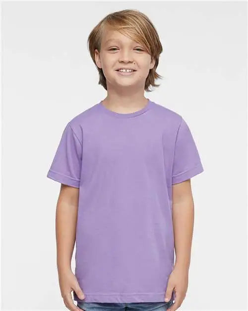 Lat 6101 Youth Fine Jersey Tee - Lavender
