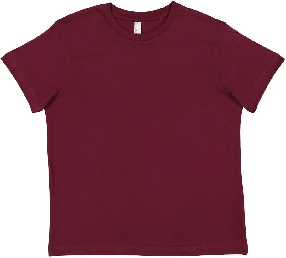 Lat 6101 Youth Fine Jersey Tee - Maroon - Xs
