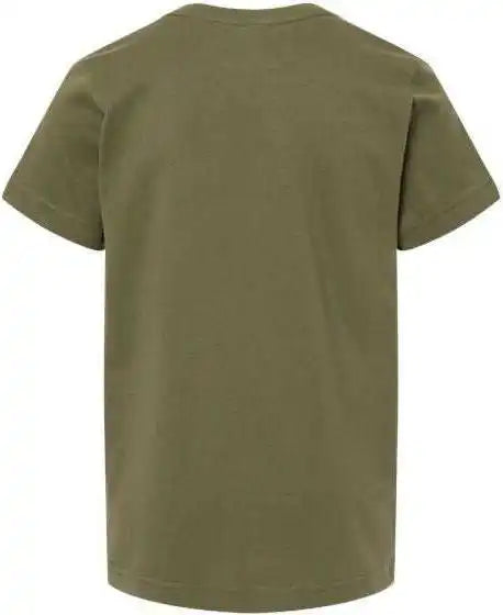 Lat 6101 Youth Fine Jersey Tee Military Green