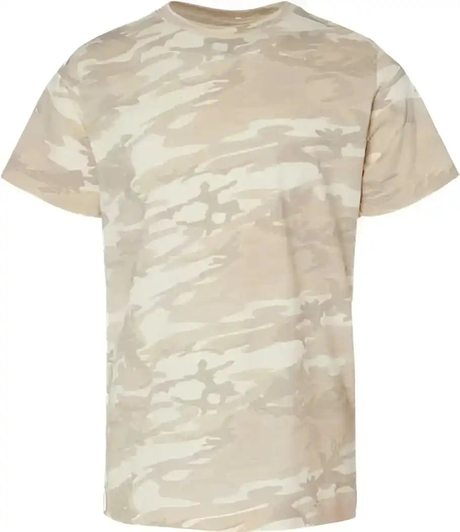 Lat 6101 Youth Fine Jersey Tee Natural Camo