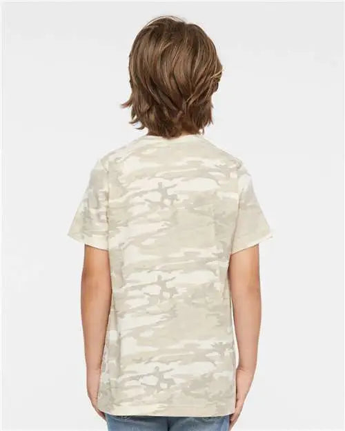 Lat 6101 Youth Fine Jersey Tee - Natural Camo