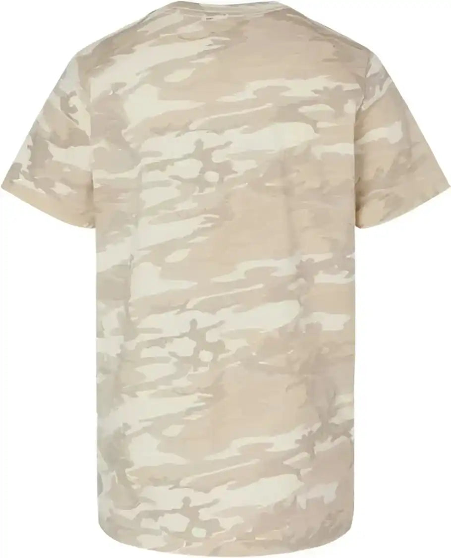 Lat 6101 Youth Fine Jersey Tee Natural Camo