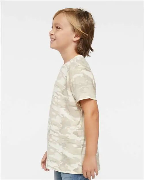Lat 6101 Youth Fine Jersey Tee - Natural Camo