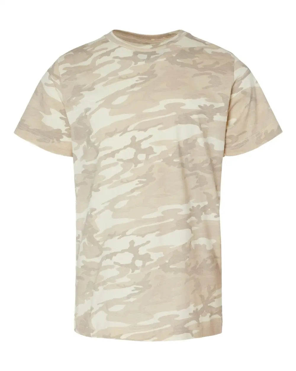 Lat 6101 Youth Fine Jersey Tee - Natural Camo - Ivory / Xs