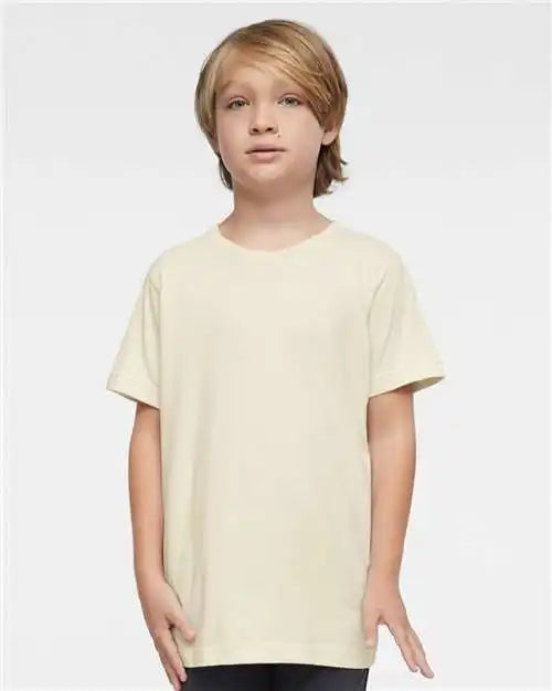 Lat 6101 Youth Fine Jersey Tee - Natural