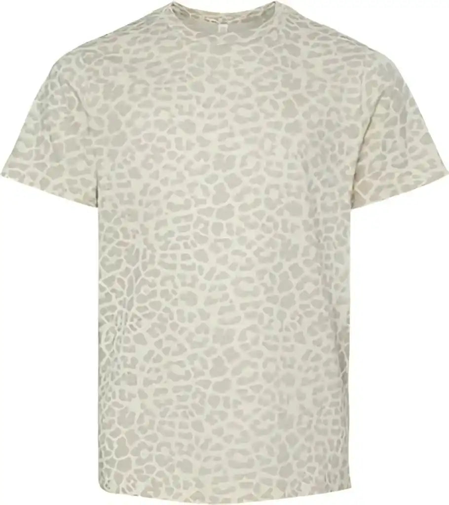 Lat 6101 Youth Fine Jersey Tee Natural Leopard