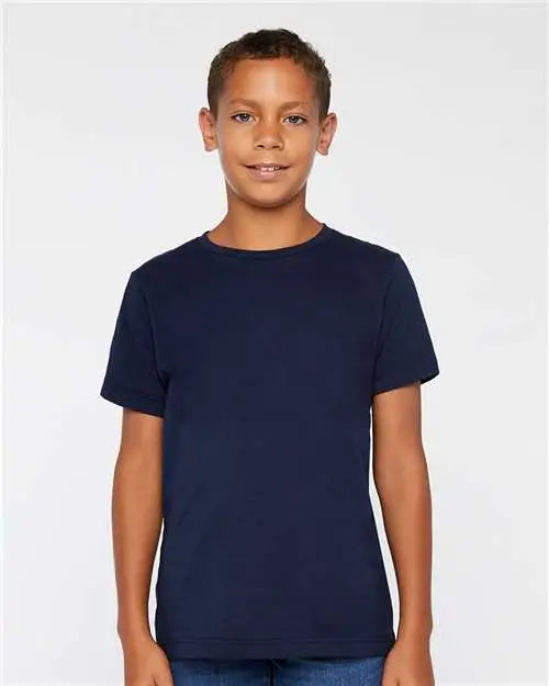Lat 6101 Youth Fine Jersey Tee - Navy