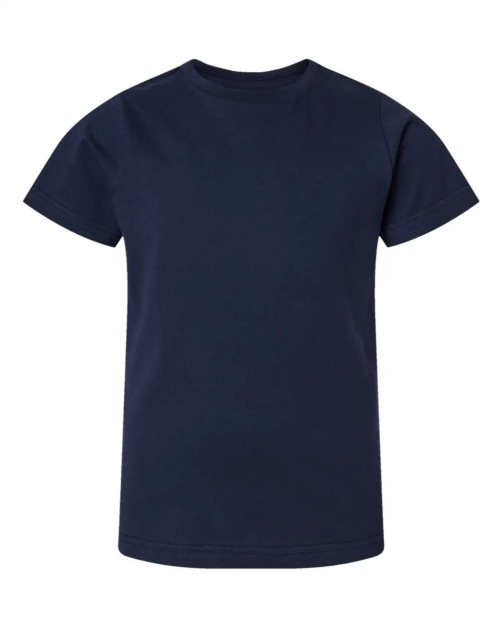Lat 6101 Youth Fine Jersey Tee - Navy - Xs