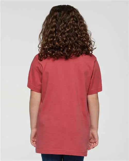 Lat 6101 Youth Fine Jersey Tee - Passionfruit