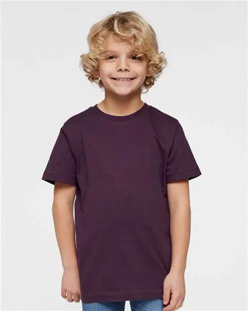 Lat 6101 Youth Fine Jersey Tee - Plum