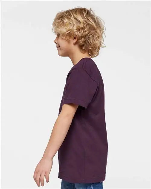 Lat 6101 Youth Fine Jersey Tee - Plum