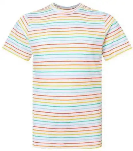 Lat 6101 Youth Fine Jersey Tee Rainbow Stripe