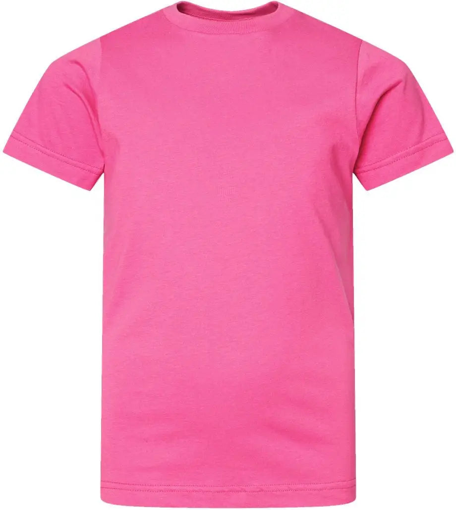 Lat 6101 Youth Fine Jersey Tee - Raspberry - Hot Pink / Xs