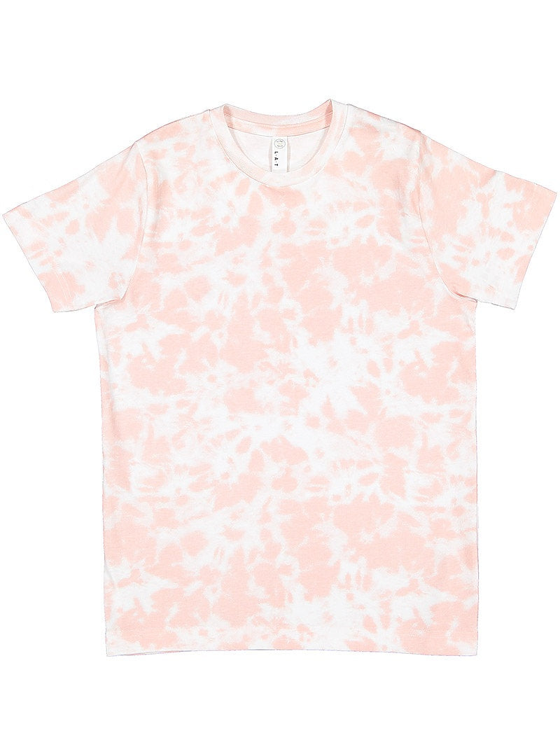 Lat 6101 Youth Fine Jersey Tee - Rose Tie Dye