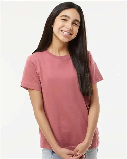 Lat 6101 Youth Fine Jersey Tee - Rouge