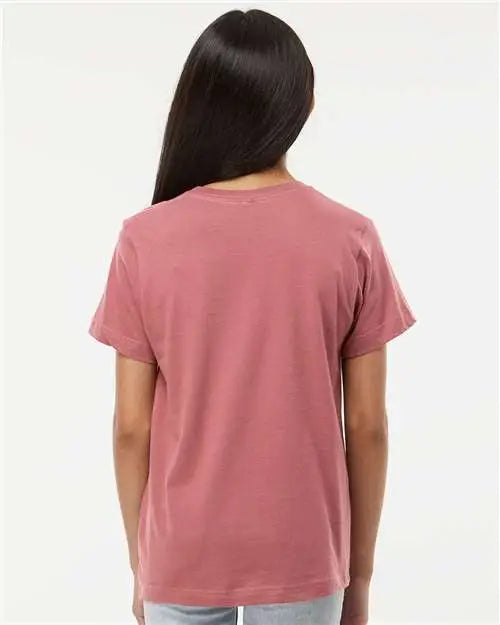 Lat 6101 Youth Fine Jersey Tee - Rouge