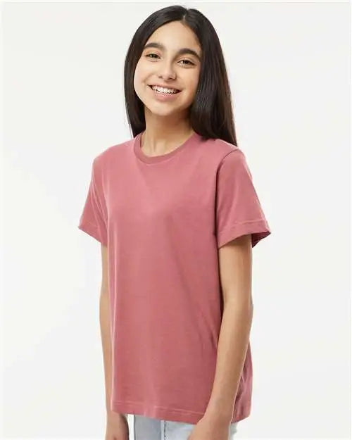 Lat 6101 Youth Fine Jersey Tee - Rouge