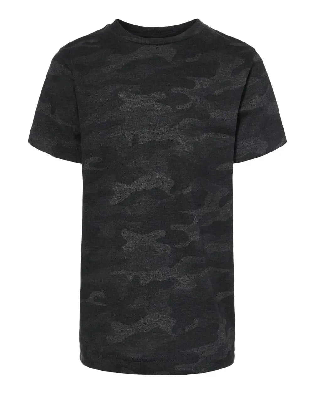 Lat 6101 Youth Fine Jersey Tee - Storm Camo - Dark Gray / Xs